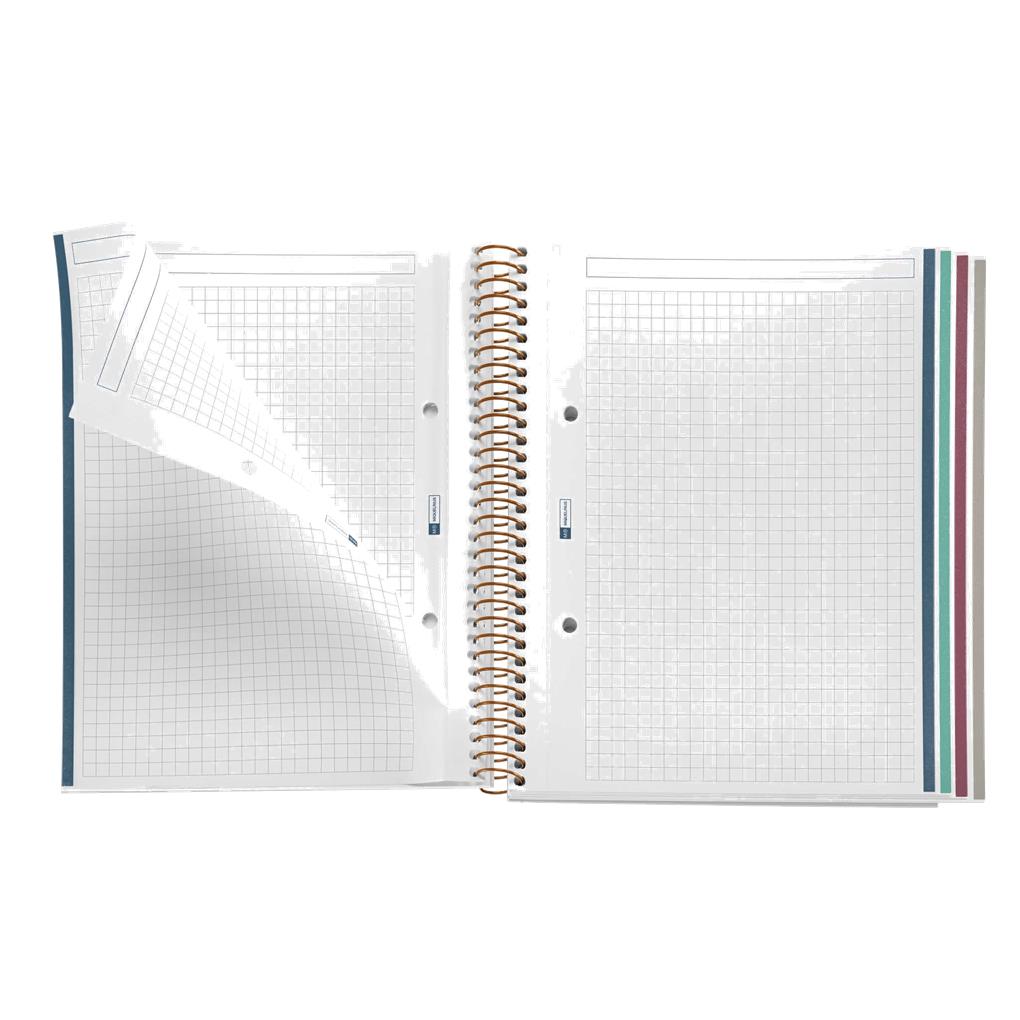 CUADERNO A5 100 HOJAS CUADRICULA CREAM FLORAL GARDEN - Imagen 2