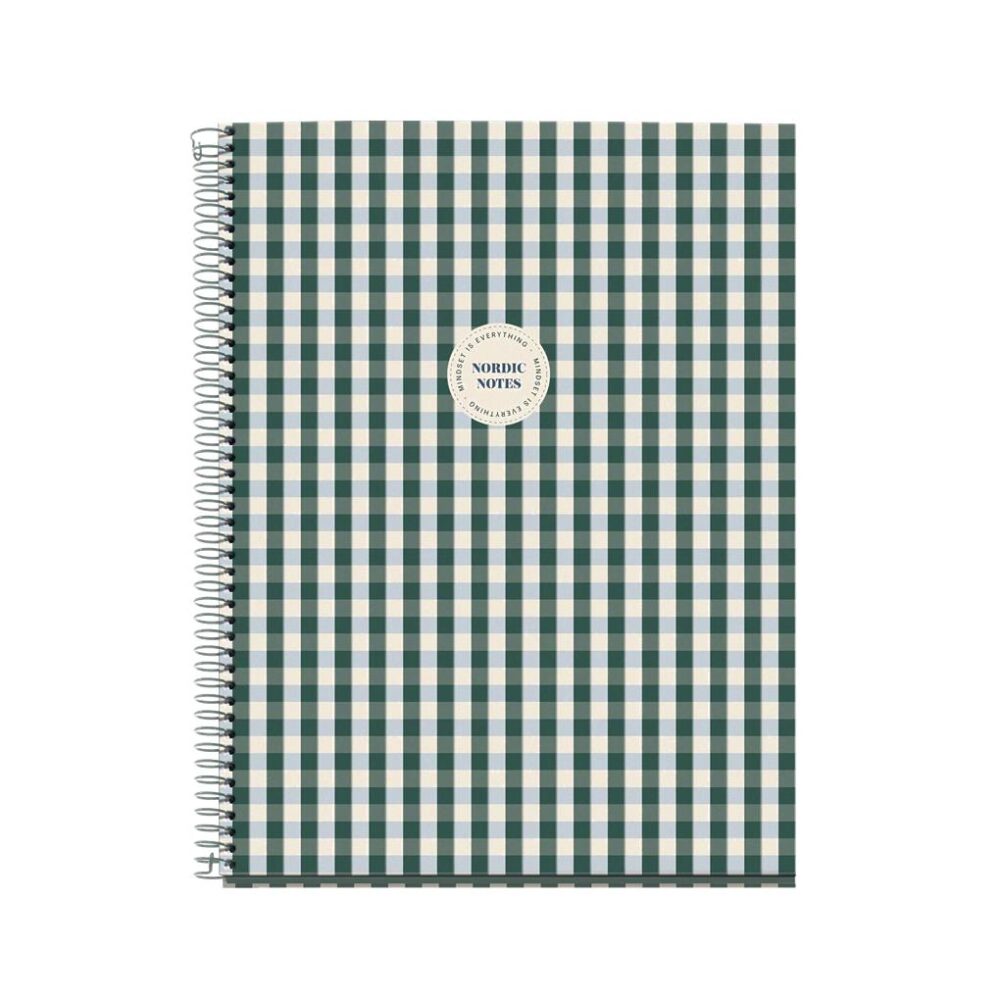 CUADERNO A4 80 HOJAS CUADRICULA VICHY COLOR VERDE URBAN SOFT