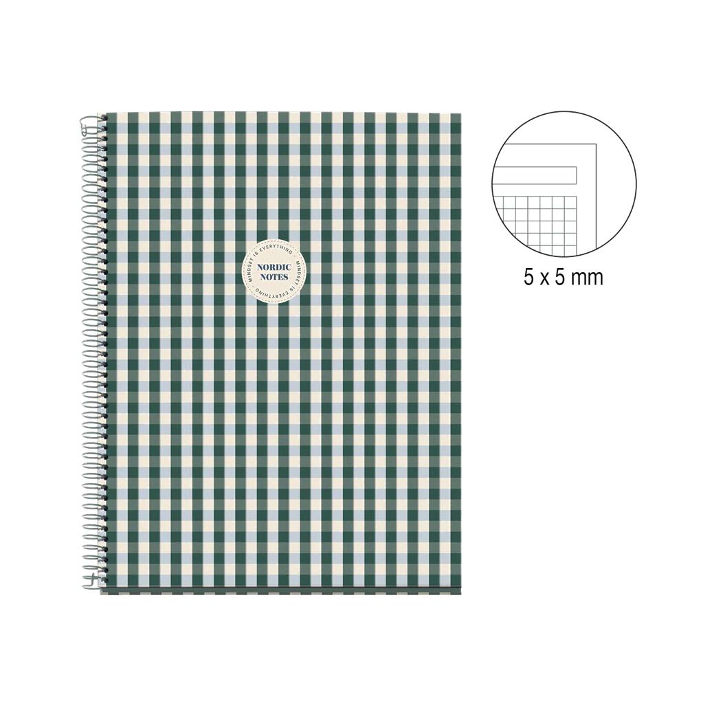 CUADERNO A4 80 HOJAS CUADRICULA VICHY COLOR VERDE URBAN SOFT - Imagen 3