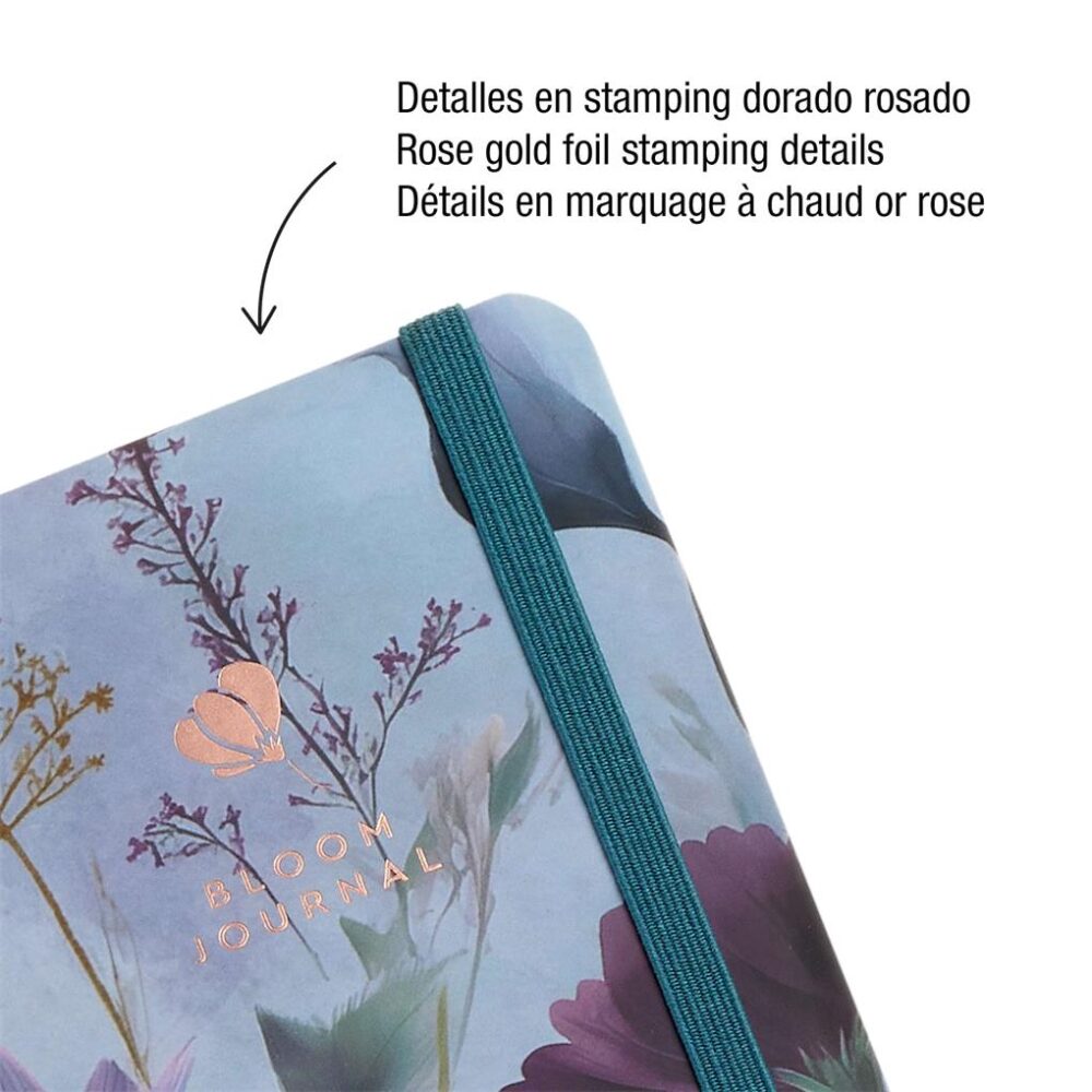 Alternative view of CUADERNO 90X140 LISO LOGBOOK AZUL BLOOM FIELD