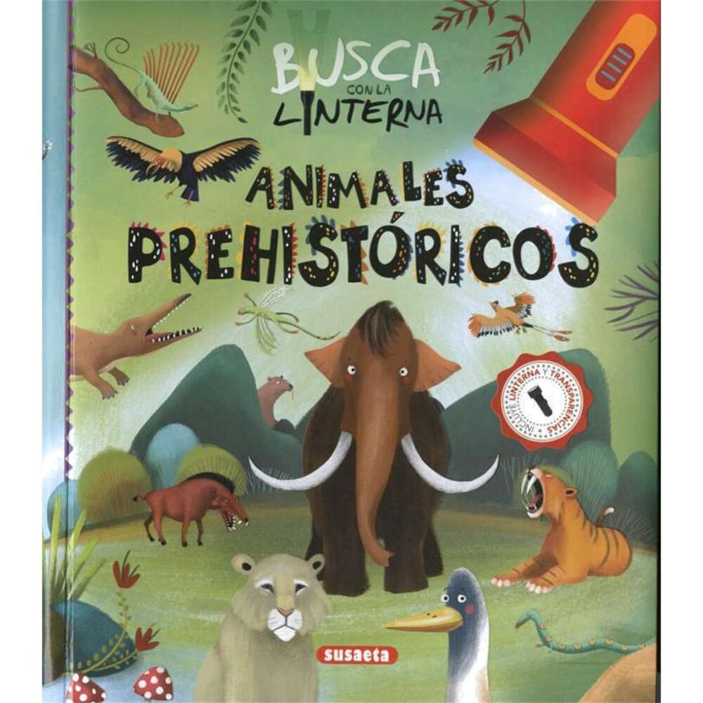 BUSCA CON LA LINTERNA ANIMALES PREHISTORICOS