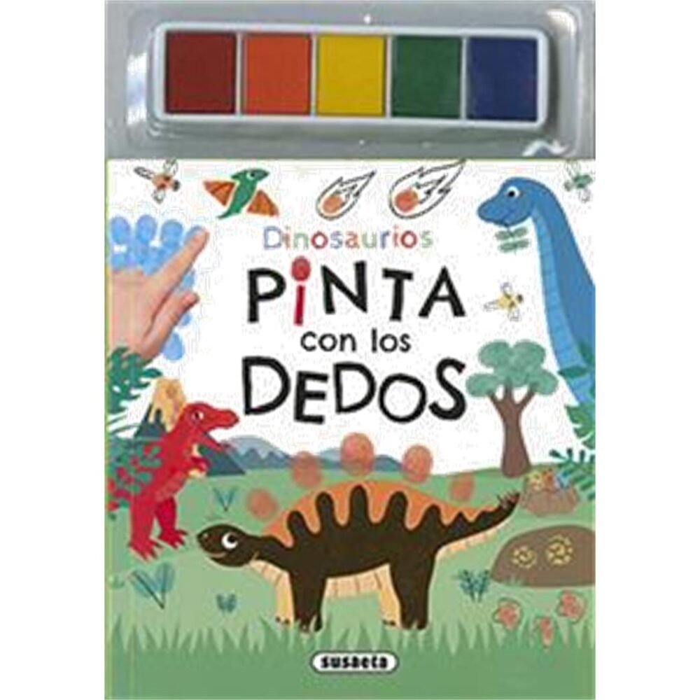 PINTA CON LOS DEDOS DINOSAURIOS